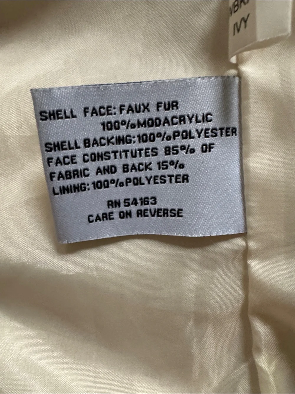 Black Rivet Girls Size 7 Ivory Faux Fur Cropped Jacket Coat